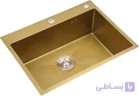سینک ظرفشویی باکسی تک لگن سایز 60*45 کف زنبوری برند هایشن