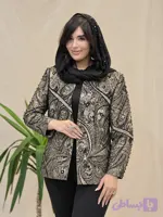 کت مجلسی ژاکارد مدل آیلین مشکی کد_3032