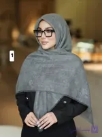 روسری نخی طوسی سنگشور کد ۱۰۷۸