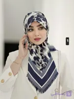 روسری ابریشم توییل طرح پلنگی کد ۱۰۸۵