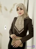 روسری ابریشم توییل طرح برند کچ کد ۱۰۸۳