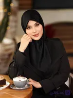 روسری ابریشم مشکی ساده کد ۱۰۷۵