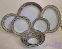 سرویس 6 نفره 35 پارچه گرد طرح ارغوان