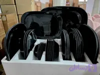سرویس 6 نفره 35 پارچه چهارگوش رنگ مشکی