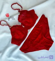 ست شورت و سوتین/دانتل طرح المانی/پک4تایی