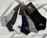 جوراب مچی اقتصادی/طرح گل ادیداس/بسته 12تایی