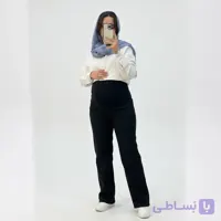 شلوار بارداری نیم بگ کتان