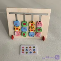 بازی فکری رنگچین چوبی طرح حیوانات
