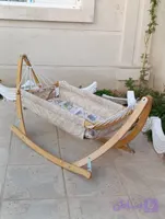 گهواره ننو پایه چوبی نوزاد