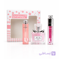 پک کادویی ۳ تیکه طرح دیور SIYIPING (بالم لب+لیپ گلاس+عطر)
