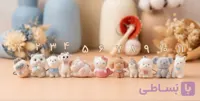 آویز عروسکی گوشی مدل مخملی-در طرح و رنگهای مختلف