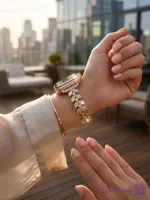 بند ساعت هوشمند استیل(کلاسیک و لوکس) نگین دار