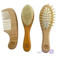 شانه برس 3 تیکه چوبی بی بی کرون (baby crown)