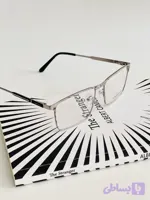 عینک طبی فریم فلزی نقره ای برند Cartier