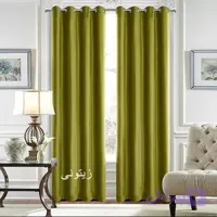 پرده مخمل کالیفرنیا زیتونی