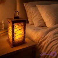 🗯سنگ نمک فانوس مکعب بزرگ چراغدار