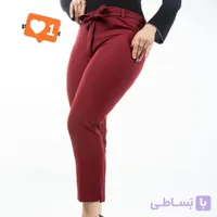 شلوار زنانه کرپ مازراتی قد 90 رنگ زرد