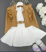 😍کت سارافن دخترانه 😍 جنس:مازراتی درجه یک✅️ سایز بندی :۱ ۲ ۳ ۴ از ۸سال تا ۱۲ سال✅️
