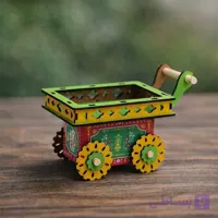 چرخ دستی چوبی نوستالژی سبز