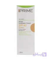 کرم ضد آفتاب لایت بژ spf60 فاقد چربی پرایم 40 میل