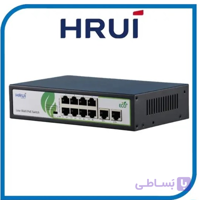 سوئیچ PoE اچ آر یو آی مدل HR902-AF-82N با ۱۰ پورت