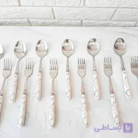 قاشق چنگال سرامیکی ماربل سیلور