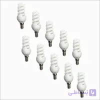 لامپ کم مصرف 9 وات پارس نوین مدل P-C-13 پایه E14 بسته 10 عددی کد k15810