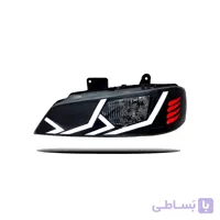 چراغ جلو پژو پارس طرح هگزا پلاس پلکسی ابرو قرمز