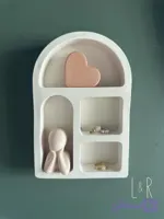 شلف آرایشی سنگ مصنوعی . استند نظم دهنده میز آرایش . استند نظم دهنده سنگ مصنوعی