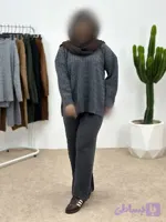 بلوزشلوار بافت(طوسی)
