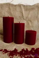 شمع استوانه قطر 8رنگ زرشکی