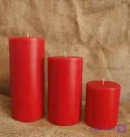 شمع استوانه قطر 8 رنگ قرمز