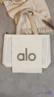کیف پارچه ای کتان سفید