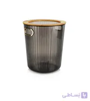 سطل کاغذي شفاف رابين درب چوبی