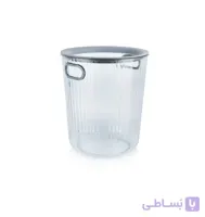 سطل کاغذي شفاف رابين درب پلاستیکی