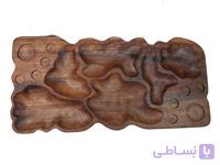 سینی پذیرایی چوبی گردو طرح ماز ایران بلوط