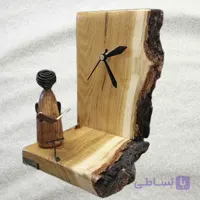 ساعت چوبی دیواری و رومیزی مدل آگاه تلفیق هنر
