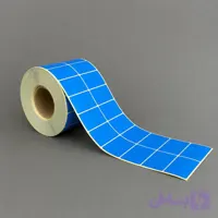 لیبل رنگی ( آبی ) دو ردیفه 45*30 رول 4000 عددی