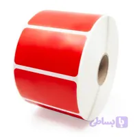 لیبل رنگی قرمز تک ردیفه 150*100 رول 400 تایی