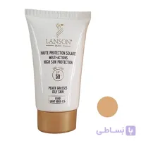 فلوئید ضد آفتاب رنگی لانسون مدل SPF60 شماره 1.5 محافظ UVA ،UVB، مناسب پوست چرب حجم 40 میلی‌لیتر