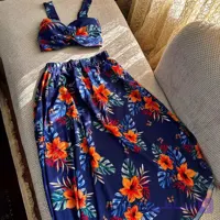 پیراهن ساحلی آبی کد 5003