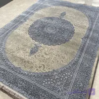 فرش ماشینی طرح آرین کد 70050 آبی طوسی