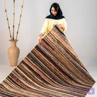 فرش مدرن طرح 25MM0110 بادامی 700 شانه