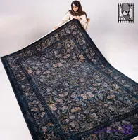 فرش طرح دستباف کد 25CN0310 سرمه ای