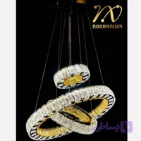 لوستر کهکشانی کریستالی سه حلقه سایز 50/30/20 زیر کریستال