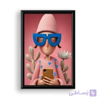 قاب عکس دخترک صورتی