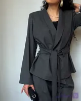 کت و شلوار یقه آرشال زنانه