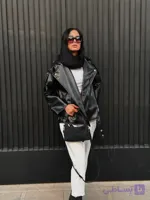 کاپشن چرم  زنانه بلک