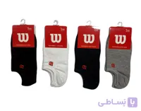 جوراب اسپرت نخ پنبه درجه یک مچی مردانه گلدوزی Wilson