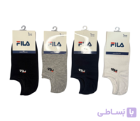 جوراب اسپرت نخ پنبه درجه یک مچی مردانه گلدوزی FILA